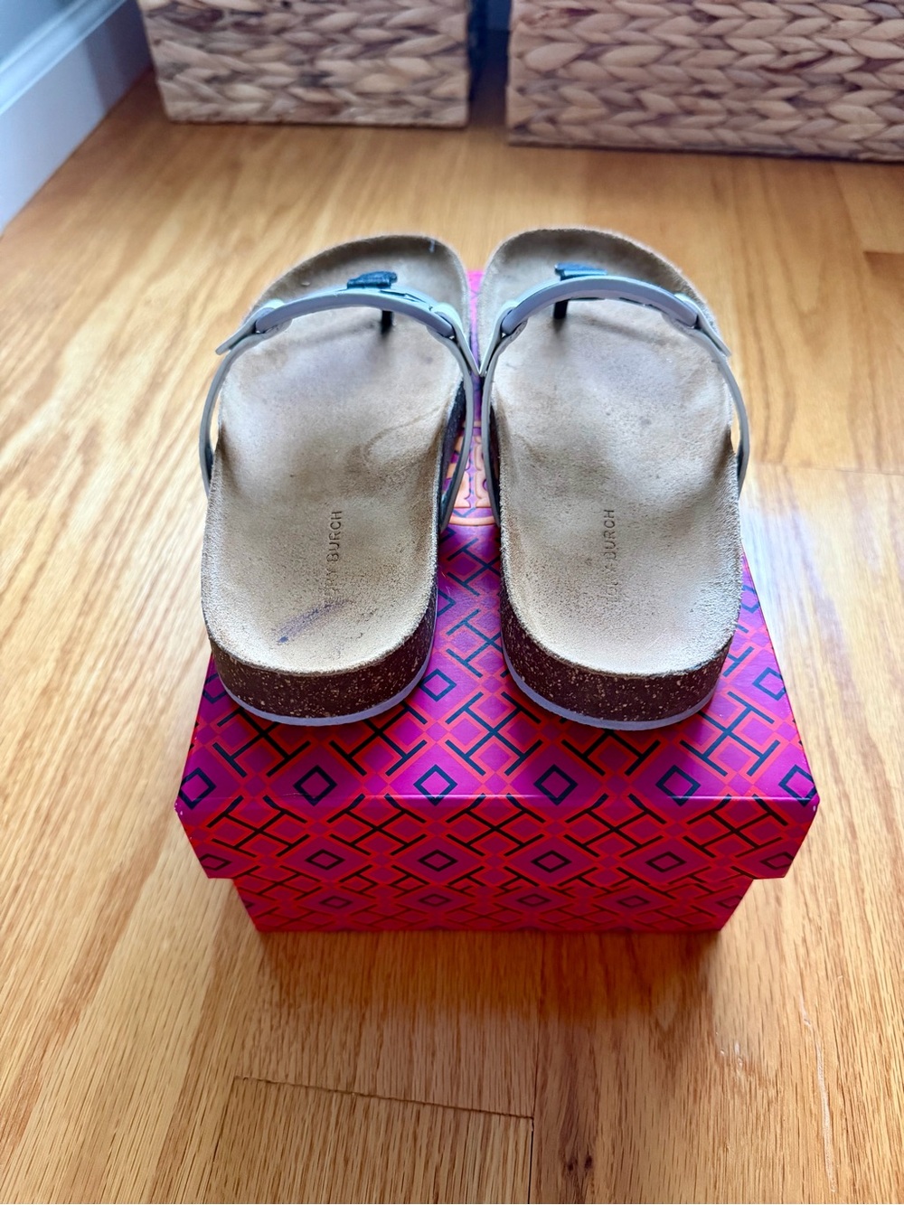 Tory Burch Miller Cloud, Spring Lavender / Perfect Black / Sandals! - Picture 8 of 12